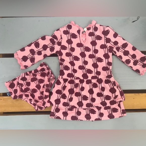 Kickee Pants 0-3 Month Dress with Matching Diaper Cover (Rare Set!) - Picture 2 of 5